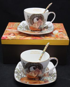 FILIŻANKA+PODSTAWKA+ŁYŻECZKA2+2 BOX-18